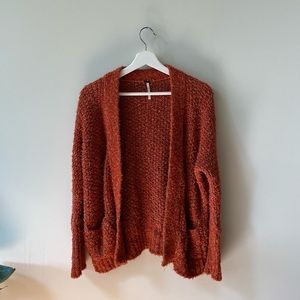 Free People - Rust Chunky Knit Cardigan
